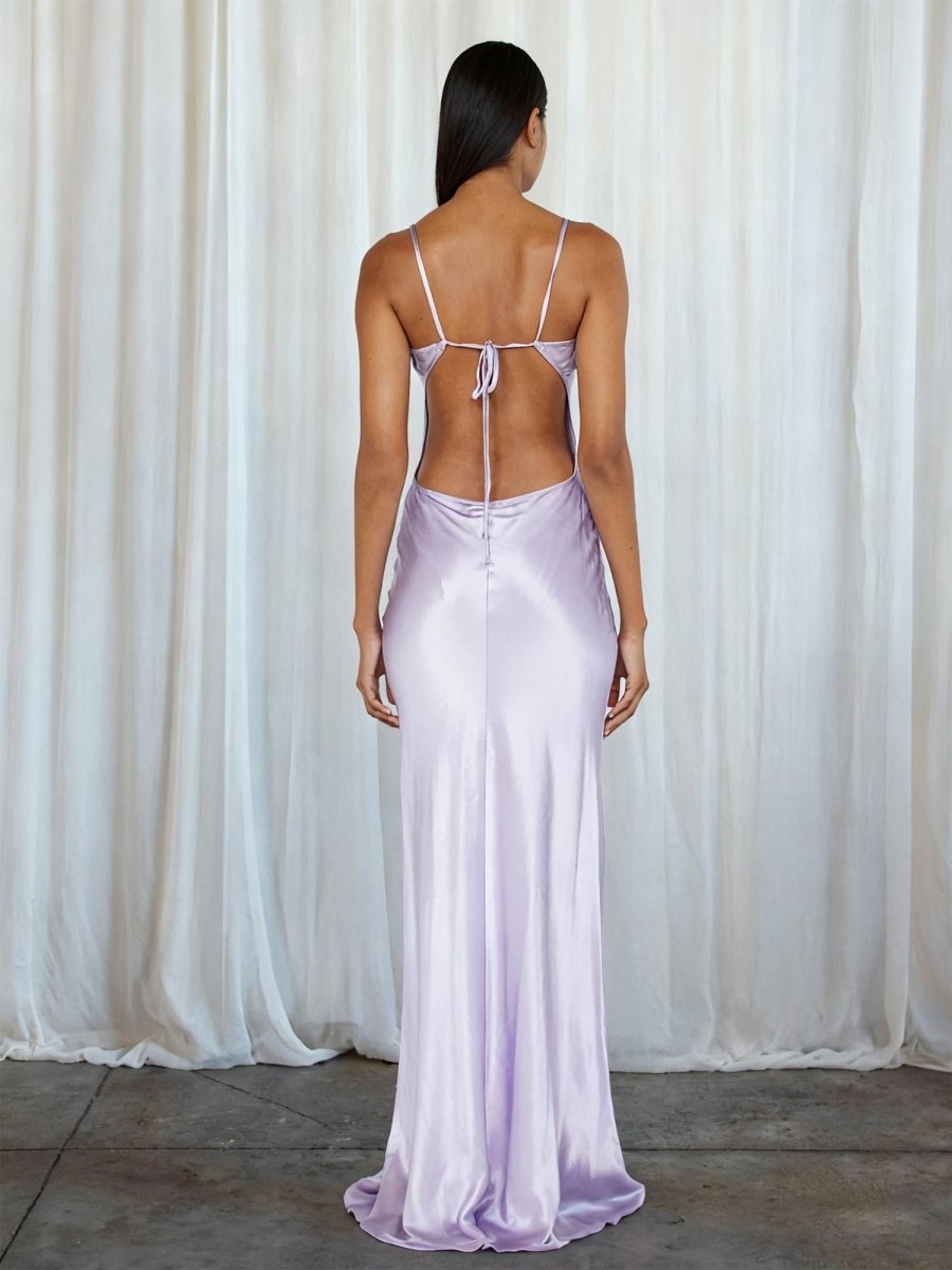 Scoop Neck Pink Sheath Satin Long Evening Dress - Curvevia