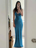 Scoop Neck Pink Sheath Satin Long Evening Dress - Curvevia