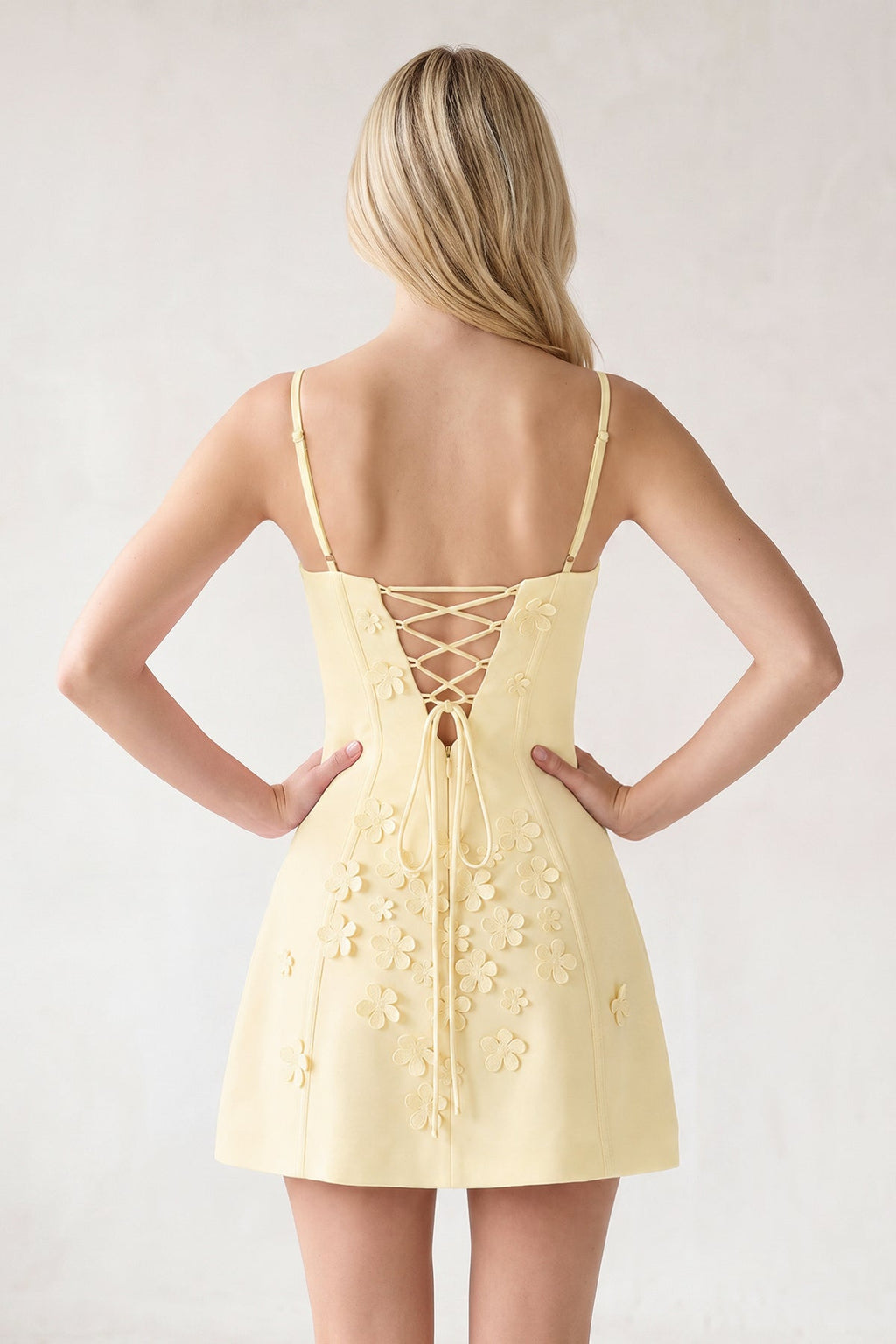 Pink A-Line Appliqued Spaghetti Straps Short Homecoming Dress - Curvevia