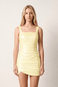 Bodycon White Square Neck Sequins Mini Homecoming Dresses - Curvevia