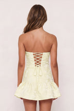 Candy Pink Sweetheart Jacquard A-Line Ruffled Homecoming Dress - Curvevia