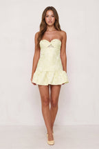 Candy Pink Sweetheart Jacquard A-Line Ruffled Homecoming Dress - Curvevia