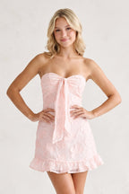 Yellow Sweetheart Embroidered Tulle Ruffled A-Line Homecoming Dress - Curvevia