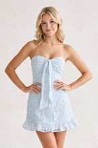 Yellow Sweetheart Embroidered Tulle Ruffled A-Line Homecoming Dress - Curvevia