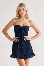 Yellow Sweetheart Embroidered Tulle Ruffled A-Line Homecoming Dress - Curvevia