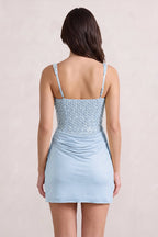 Yellow Sweetheart Sheath Ruched Linen Homecoming Dress with Pearl - Curvevia