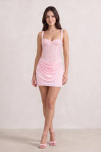 Yellow Sweetheart Sheath Ruched Linen Homecoming Dress with Pearl - Curvevia