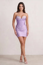 Yellow Sweetheart Sheath Satin Corset Homecoming Dress With Pearl - Curvevia