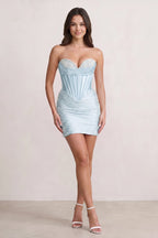Yellow Sweetheart Sheath Satin Corset Homecoming Dress With Pearl - Curvevia