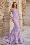 Mermaid Spaghetti Straps Sky Blue Sequins Evening Dress - Curvevia